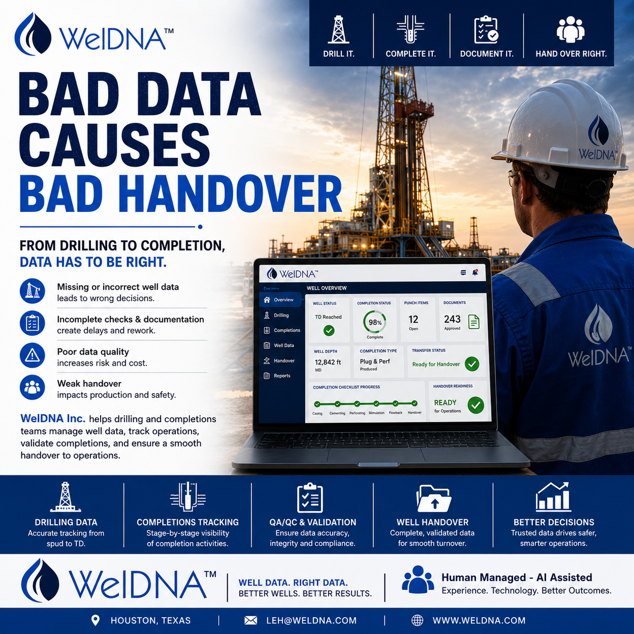 WelDNA bad data causes bad handover engineering and operations overview